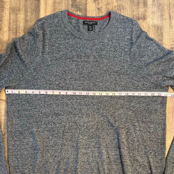 Banana Republic Silk Linen Blend Crewneck Pullover Sweater Gray Men’s Size XXL - Picture 5 of 9